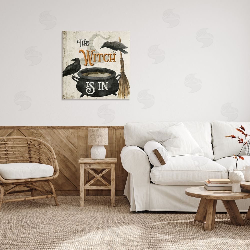 Deane Beesley Vintage Witch Is In Canvas Wall Art Print in Room