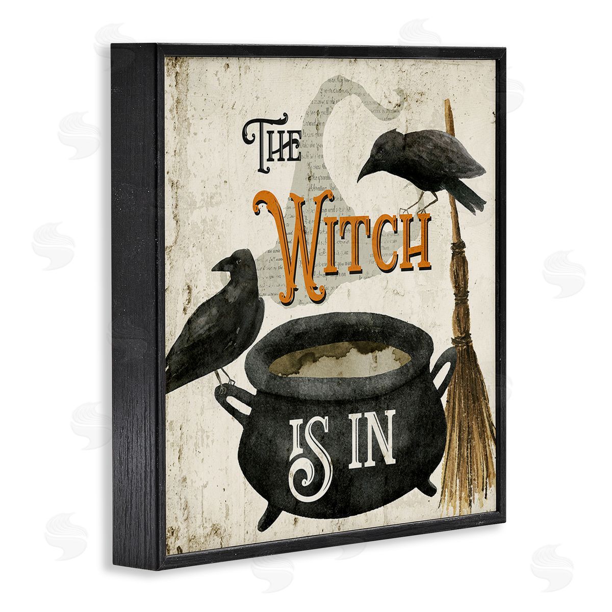 Deane Beesley Vintage Witch Is In Black Framed Giclee Wall Art Print