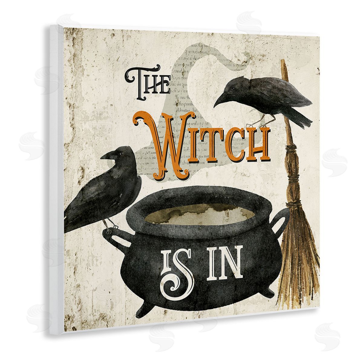 Deane Beesley Vintage Witch Is In Wooden Wall Plaque Art Print