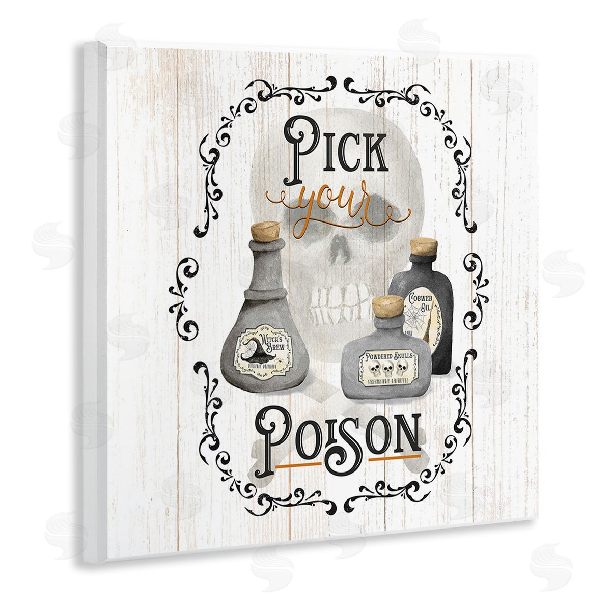 Deane Beesley Halloween Poison Jars Wooden Wall Plaque Art Print