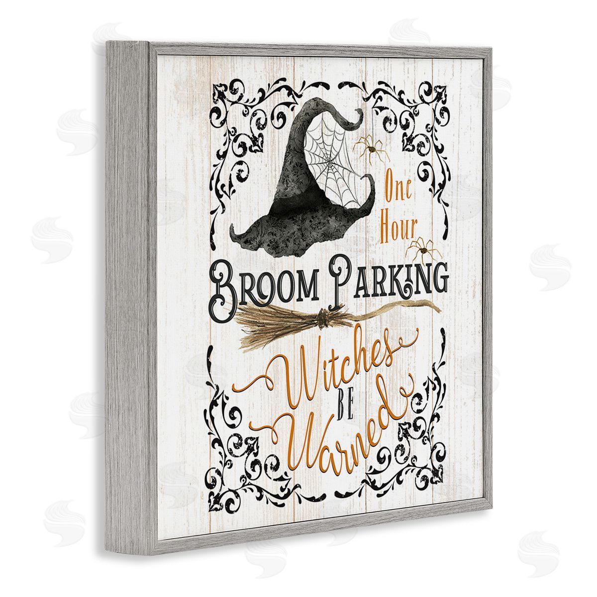 Deane Beesley Rustic Broom Parking Gray Framed Giclee Wall Art Print