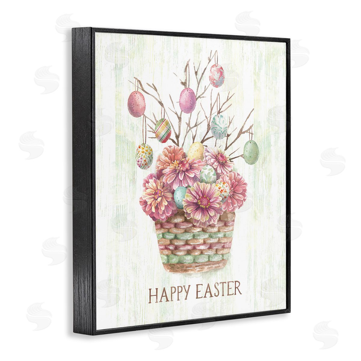 Courtney Morgenstern Happy Easter Bouquet Black Framed Giclee Wall Art Print