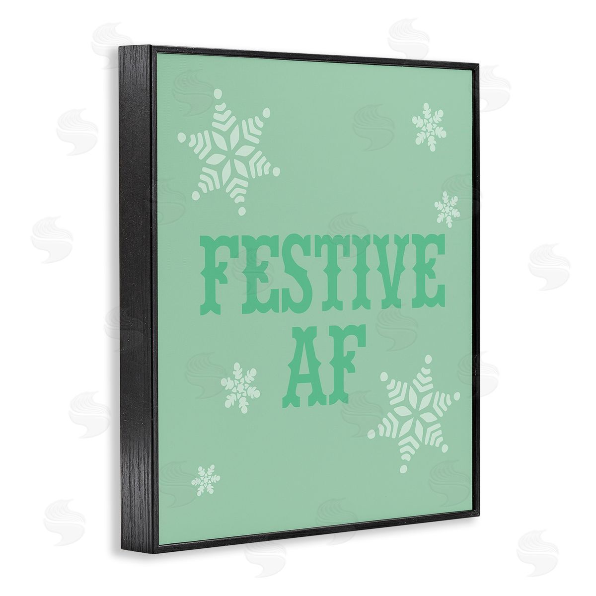 Stupell Studio Funny Festive AF Phrase Black Framed Giclee Wall Art Print