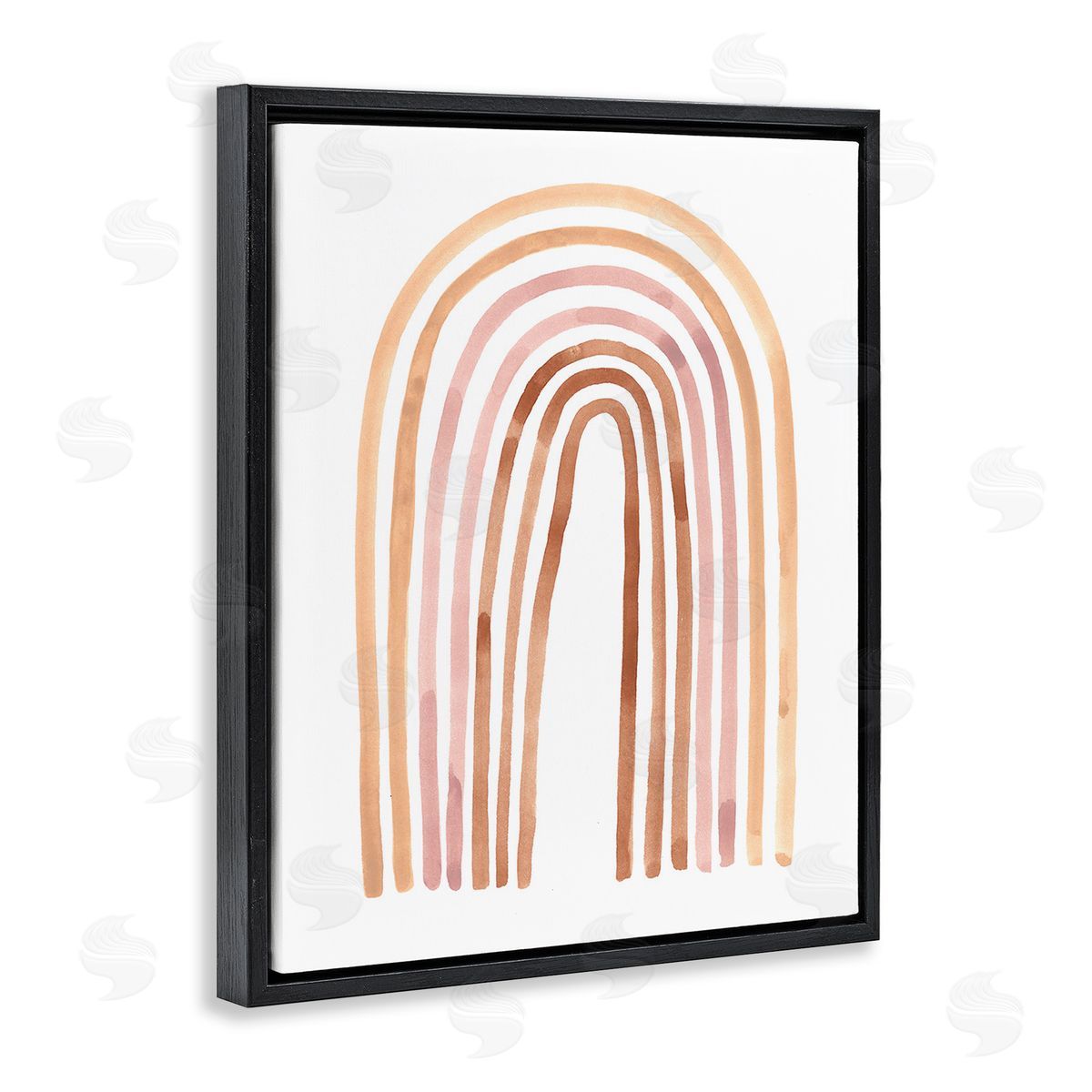 Emma Scarvey Asymmetrical Rainbow Arch Black Floating Frame Canvas Wall Art Print