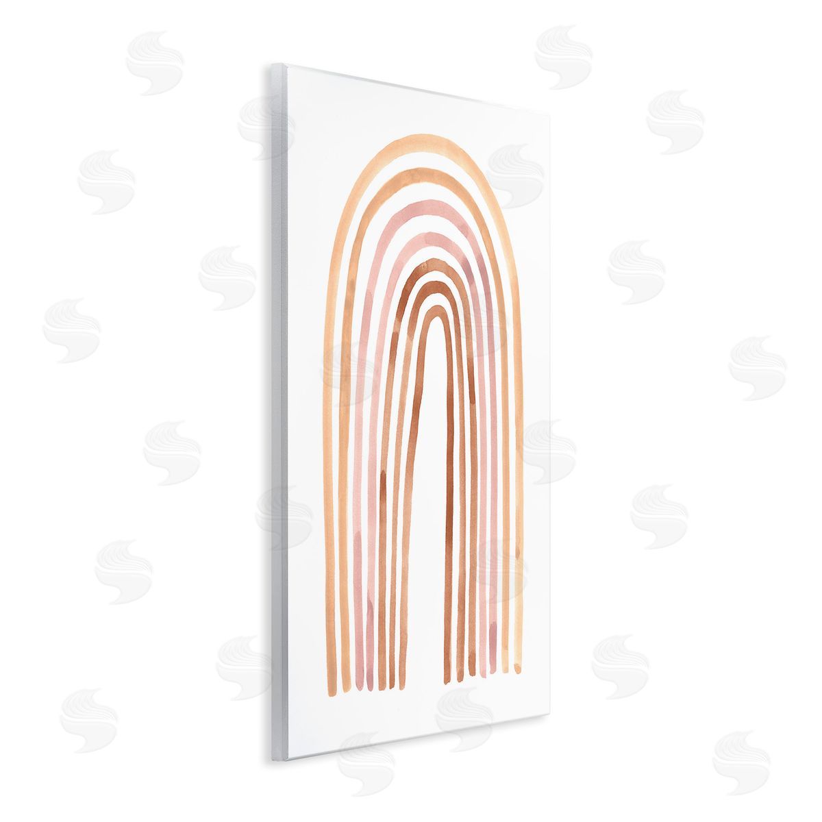 Emma Scarvey Asymmetrical Rainbow Arch Wooden Wall Plaque Art Print