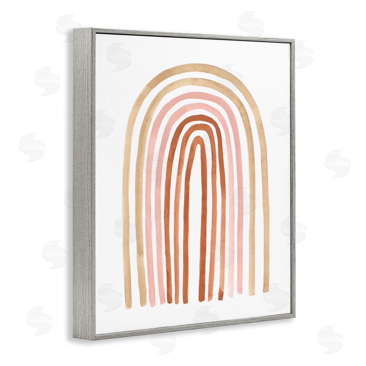 Emma Scarvey Neutral Rainbow Arches Gray Framed Giclee Wall Art Print