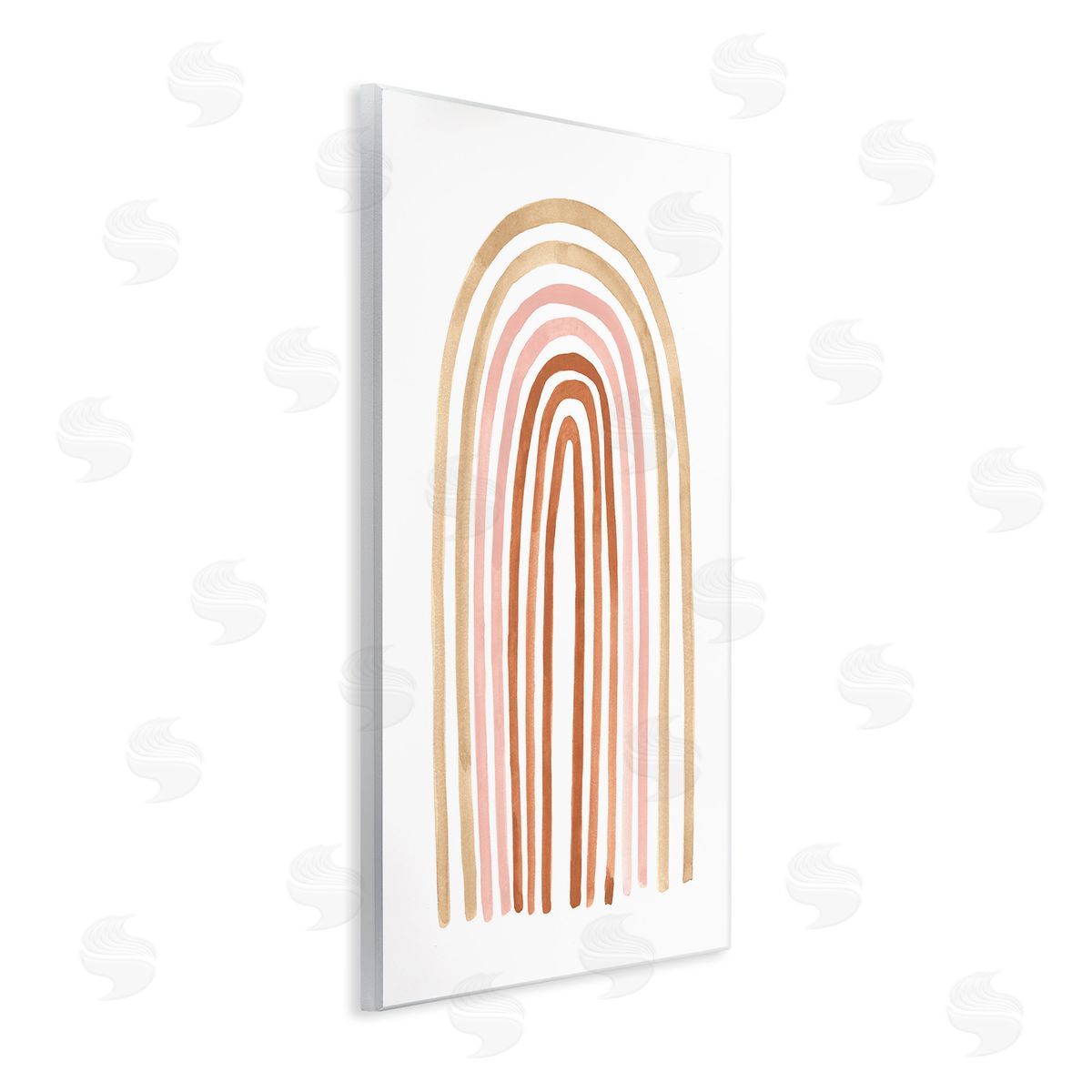 Emma Scarvey Neutral Rainbow Arches Wooden Wall Plaque Art Print