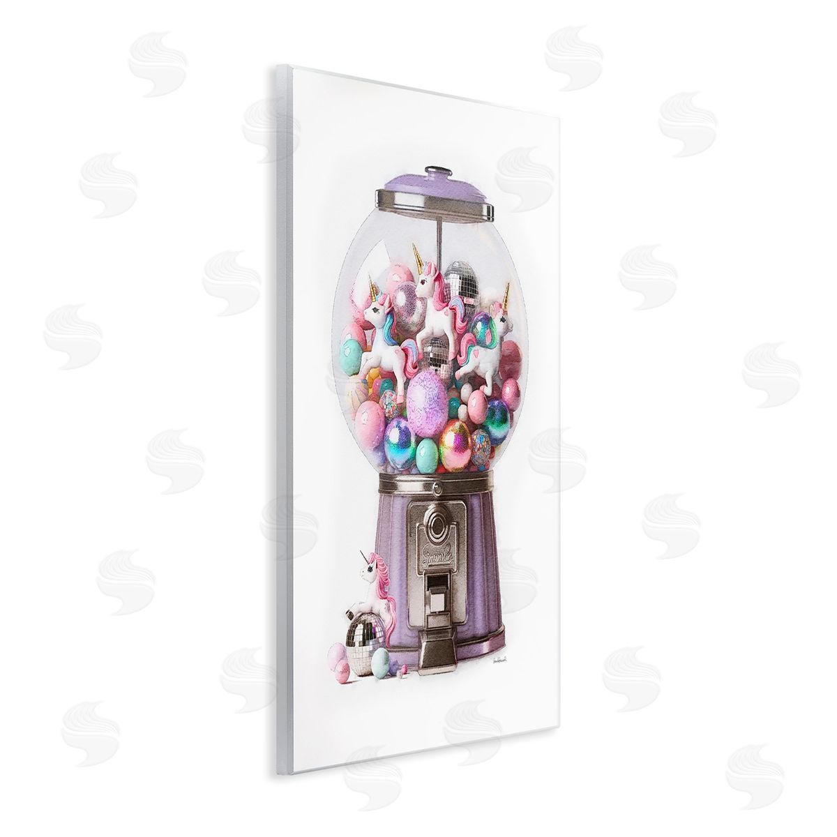 Amanda Greenwood Unicorn Gumball Machine Wooden Wall Plaque Art Print