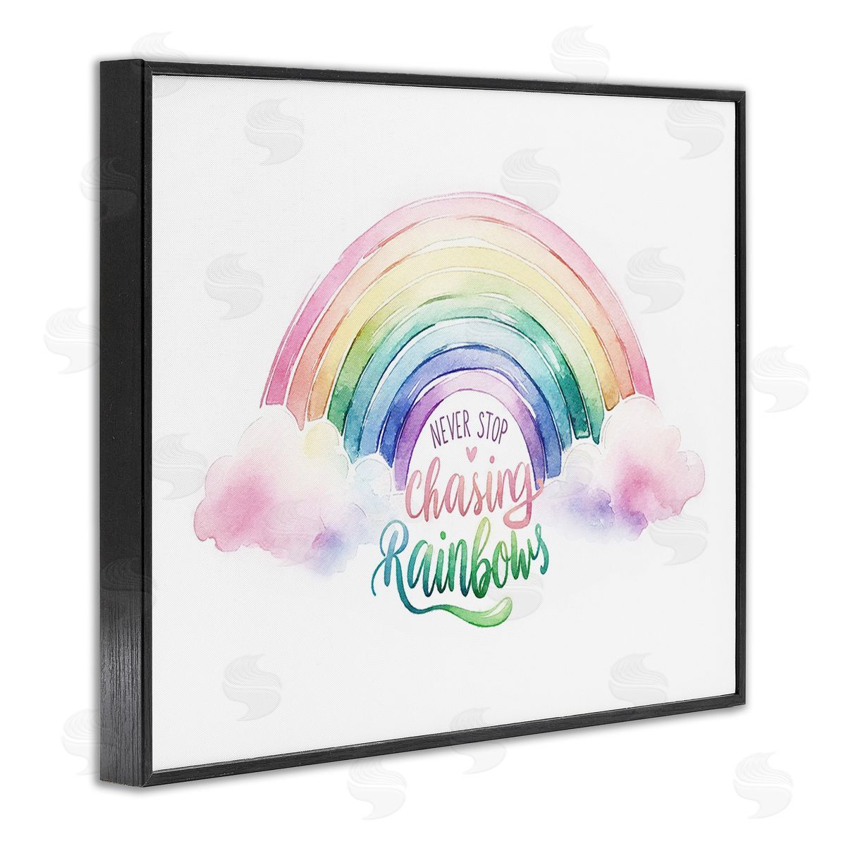 Amanda Greenwood Inspirational Chasing Rainbows Black Framed Giclee Wall Art Print