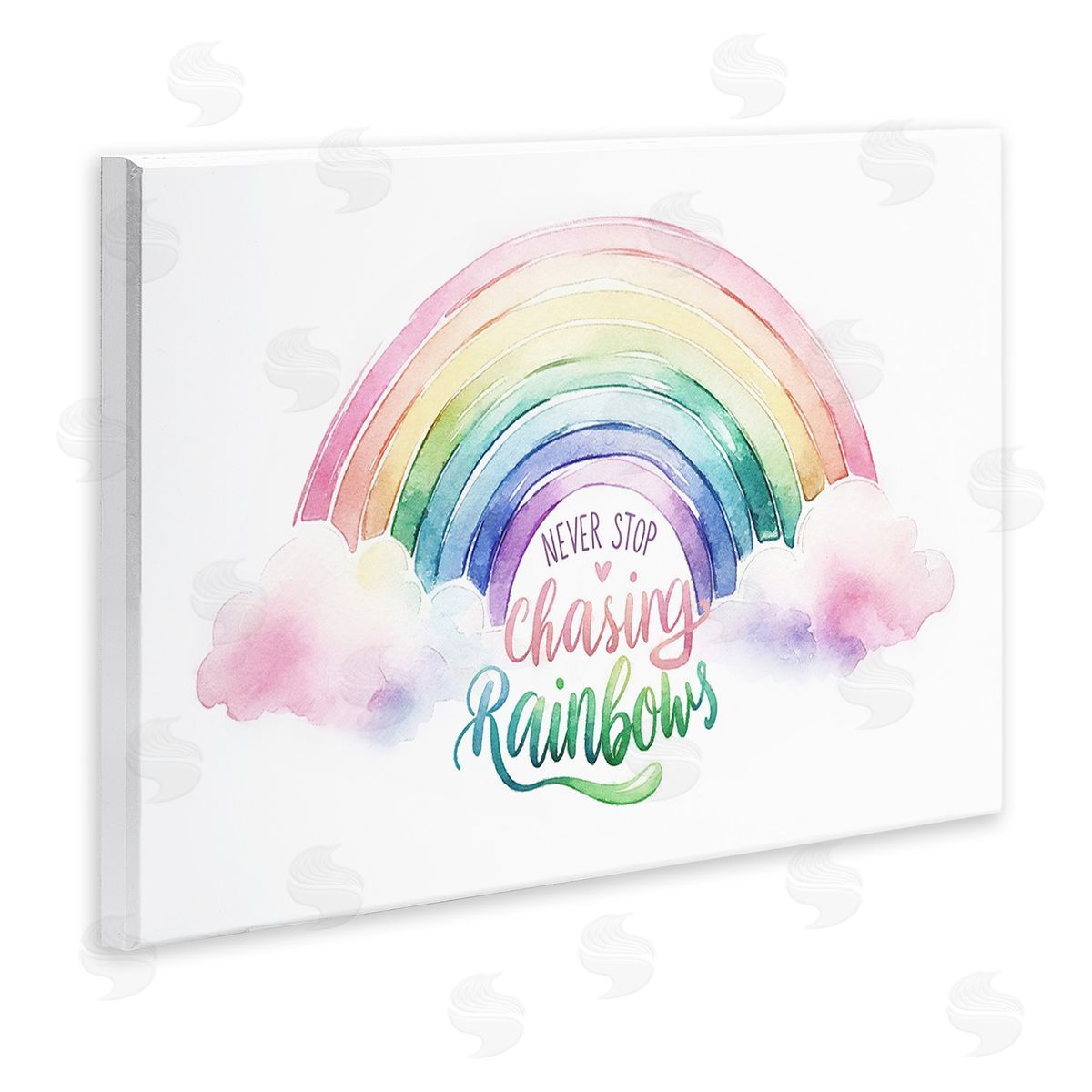 Amanda Greenwood Inspirational Chasing Rainbows Wooden Wall Plaque Art Print