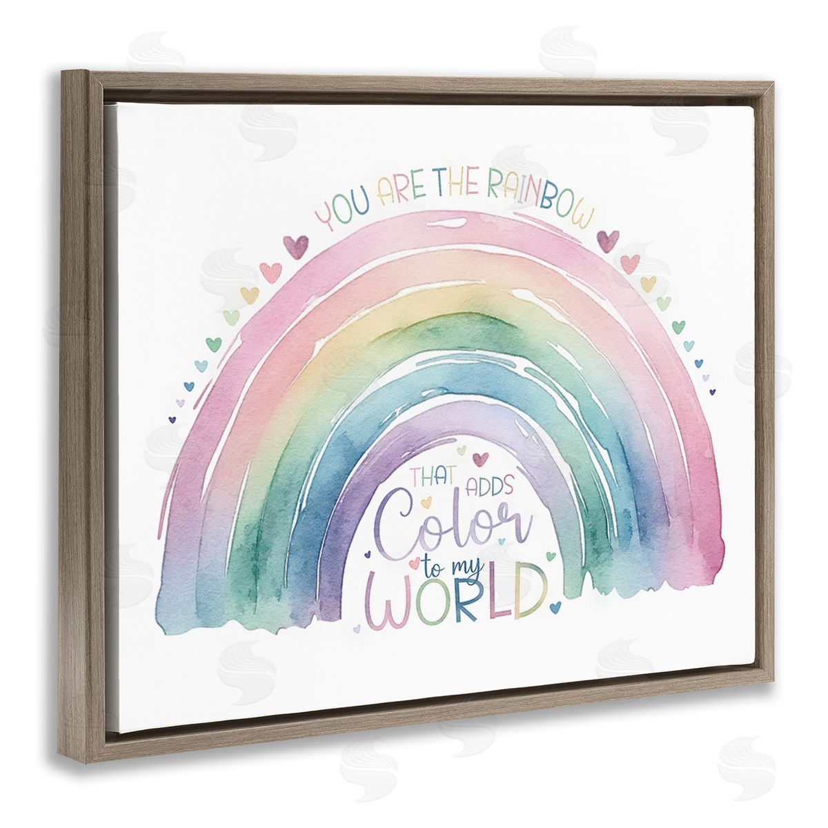 Amanda Greenwood You Are The Rainbow Brown Floating Frame Canvas Wall Art Print