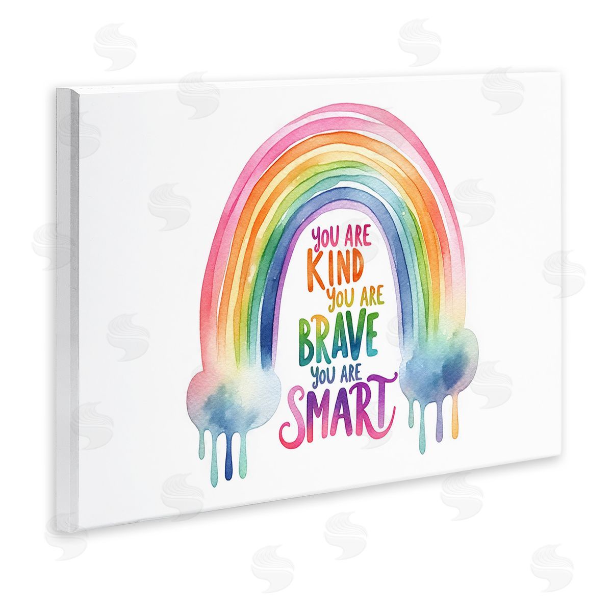 Amanda Greenwood Modern Inspirational Rainbow Wooden Wall Plaque Art Print