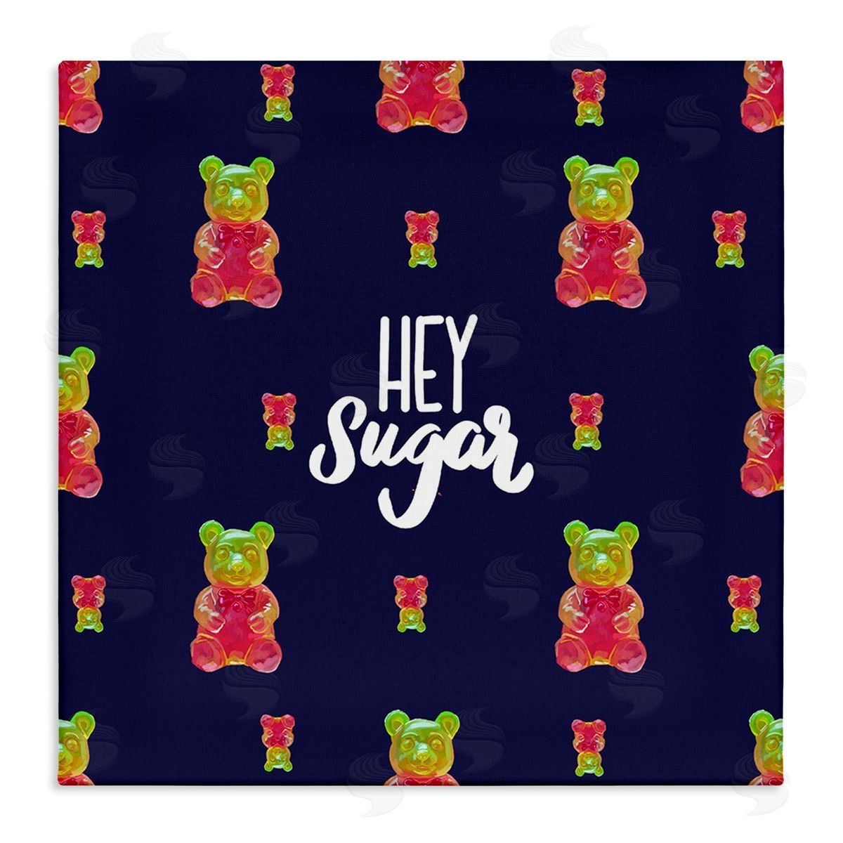Amelia Noyes Hey Sugar Candy Bear Canvas Wall Art Print