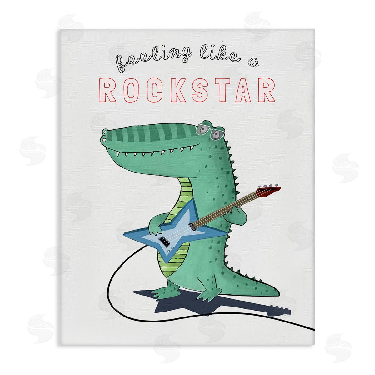 Carla Daly Like a Rockstar Alligator Canvas Wall Art Print