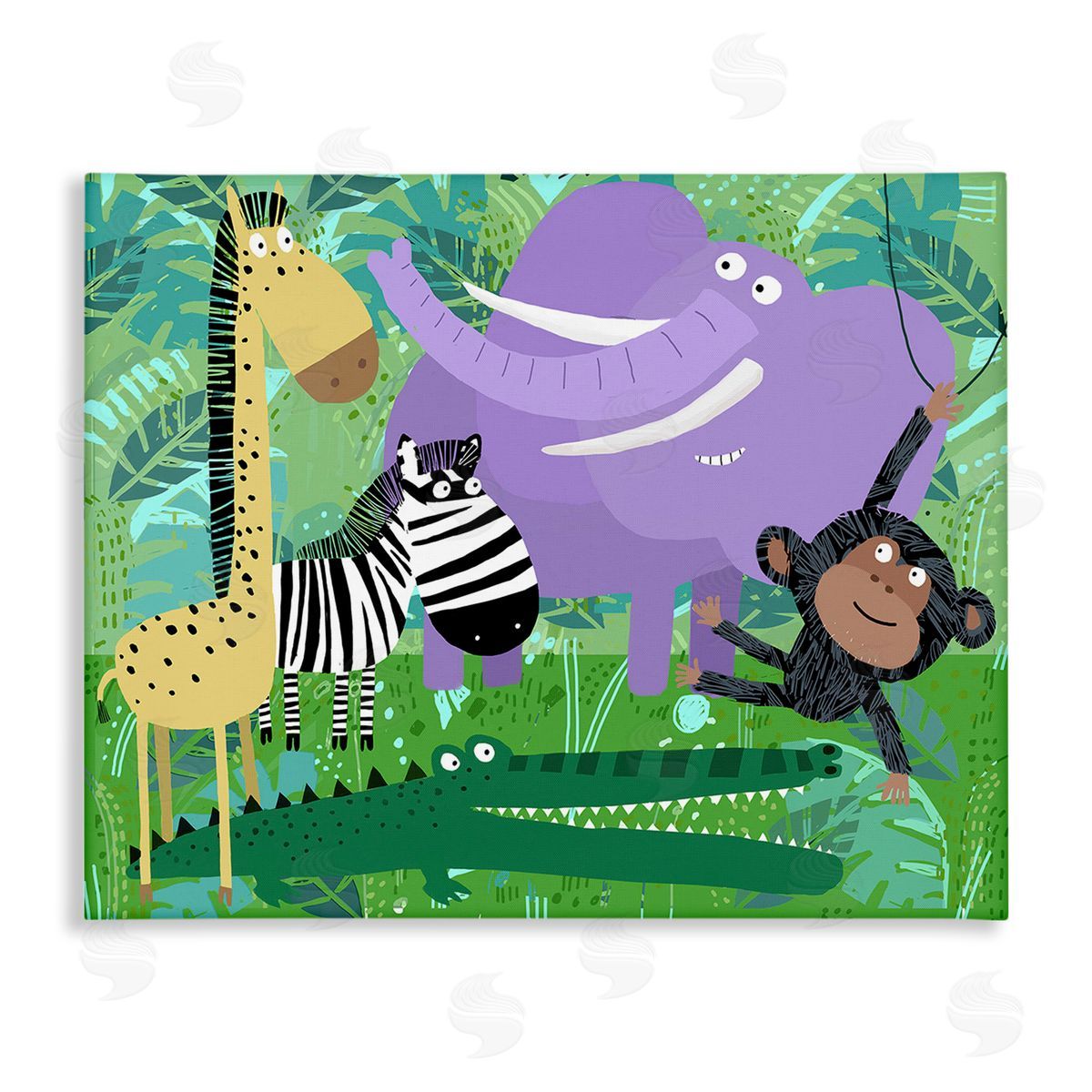 Carla Daly Jungle Wildlife Animals Canvas Wall Art Print