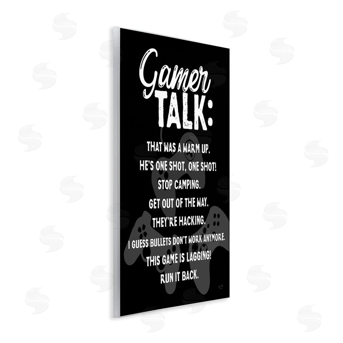 Lux + Me Designs Gamer Talk Phrases Wooden Wall Plaque Art Print