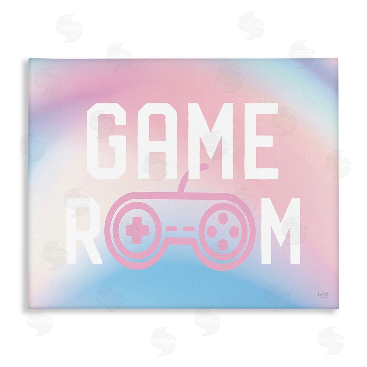 Lux + Me Designs Pastel Gamer Room Sign Canvas Wall Art Print