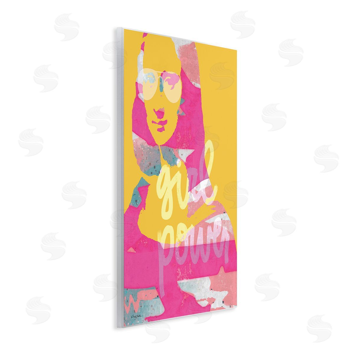 Molly Mattin Girl Power Abstract Face Wooden Wall Plaque Art Print