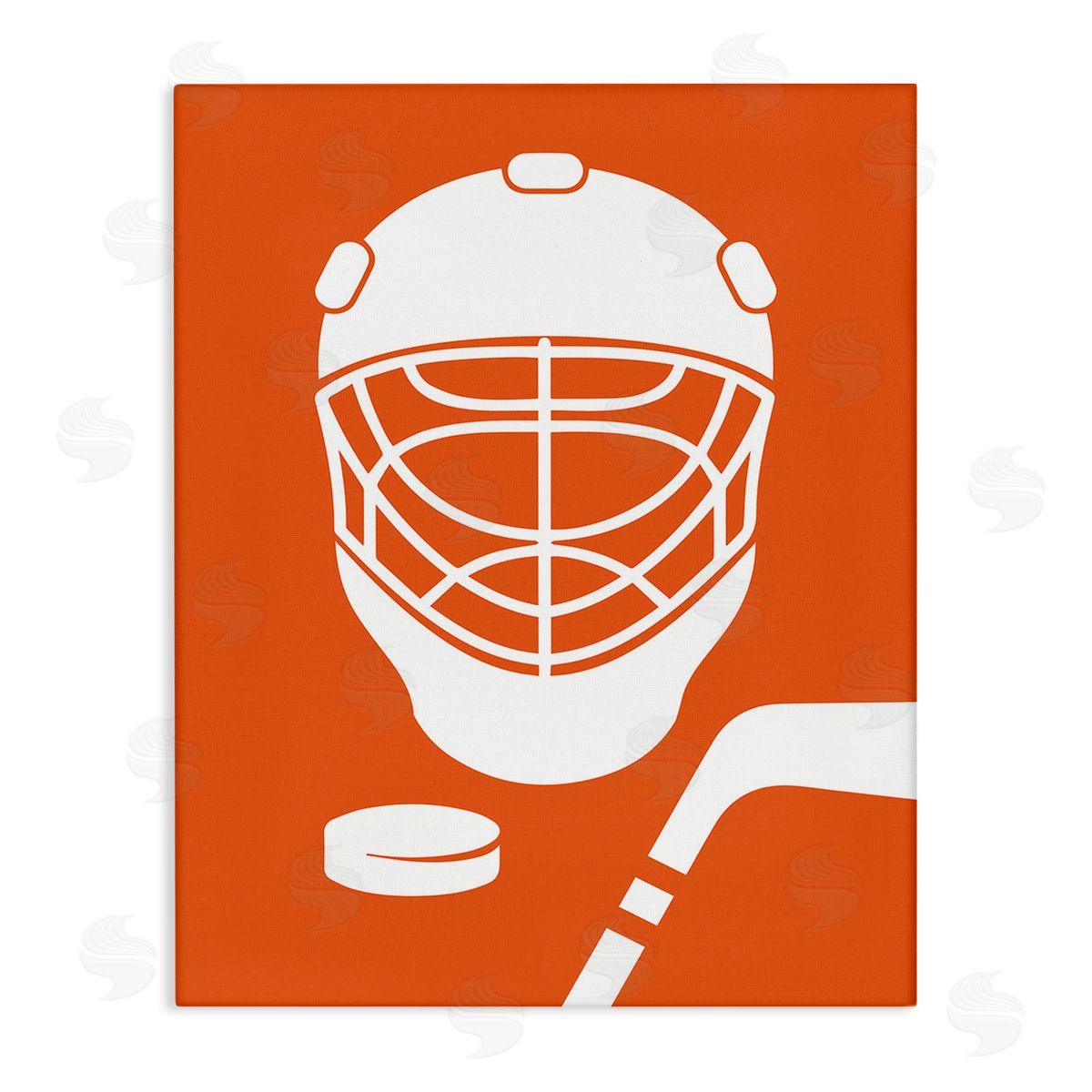 Melody Hogan Minimal Ice Hockey Gear Canvas Wall Art Print