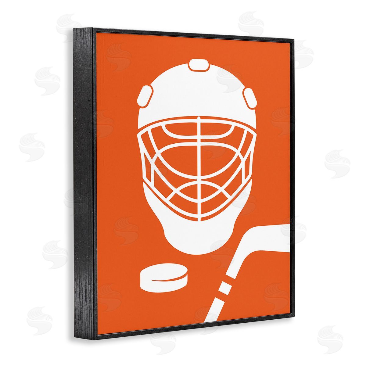 Melody Hogan Minimal Ice Hockey Gear Black Framed Giclee Wall Art Print