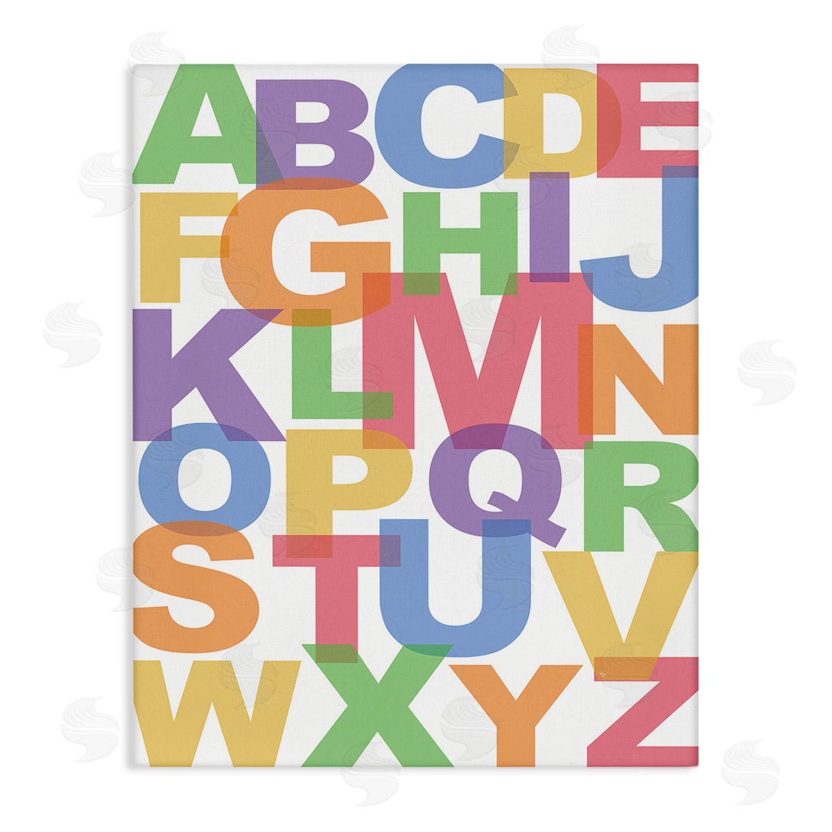 Martina Pavlova Rainbow Alphabet Typography Canvas Wall Art Print