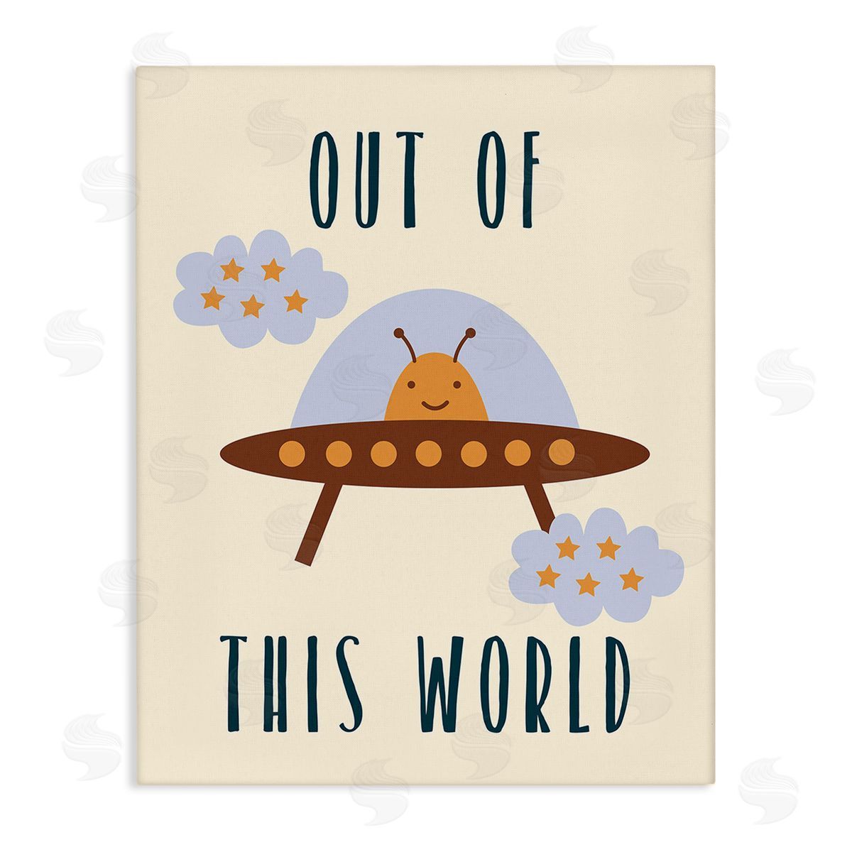 Stupell Studio Alien Spaceship Phrase Canvas Wall Art Print