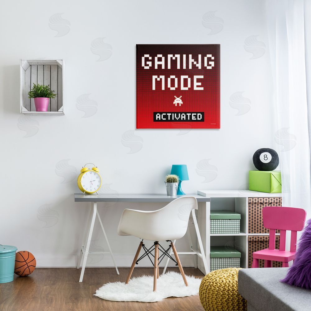 Yass Naffas Designs Gaming Mode Activated Canvas Wall Art Print in Room