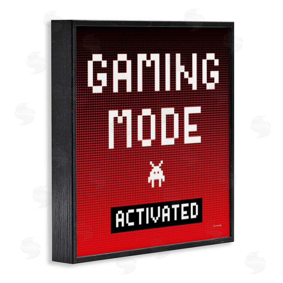 Yass Naffas Designs Gaming Mode Activated Black Framed Giclee Wall Art Print