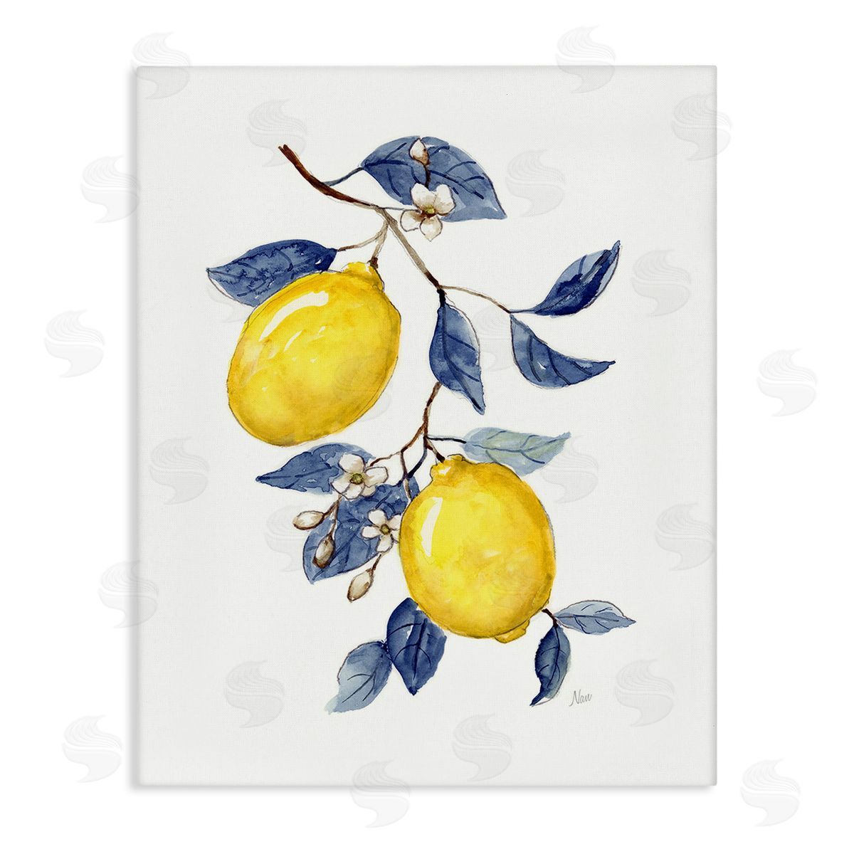 Nan Lemons with Flower Buds Canvas Wall Art Print