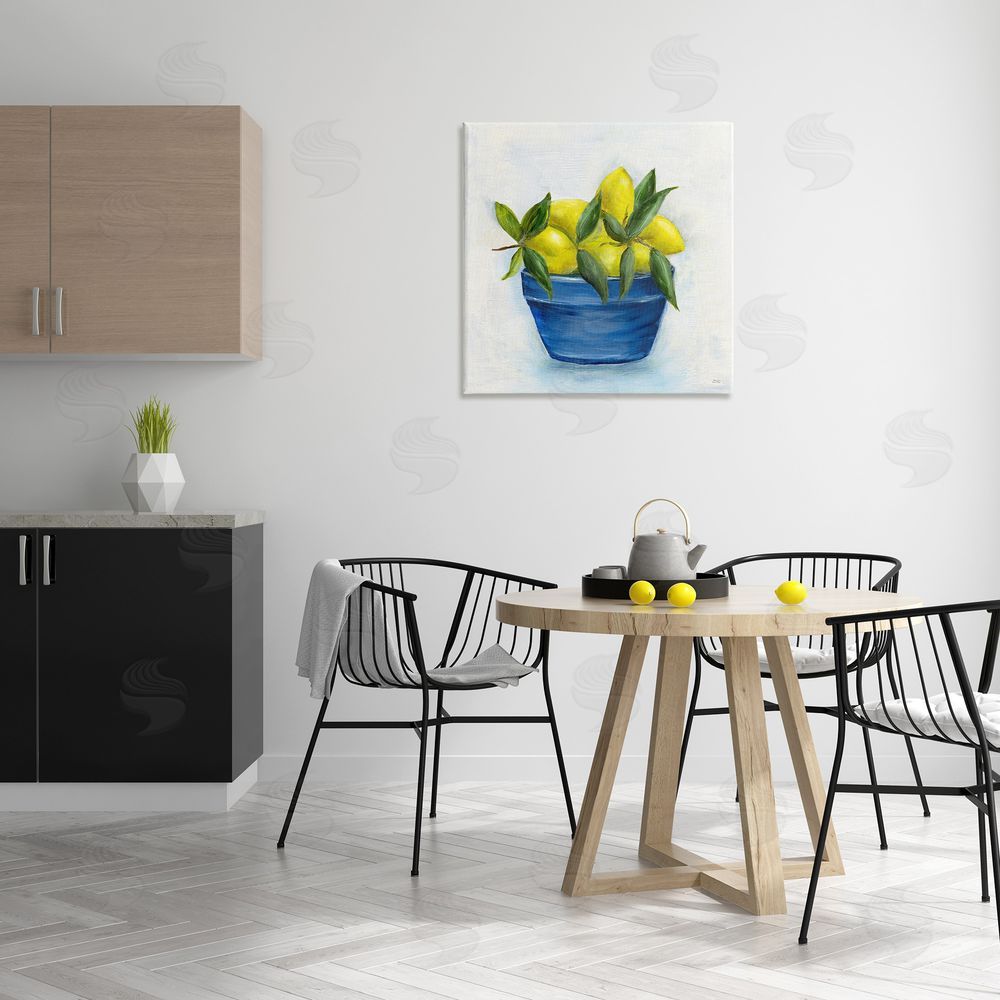 Marilyn Dunlap Lemons in Country Bowl Canvas Wall Art Print in Room