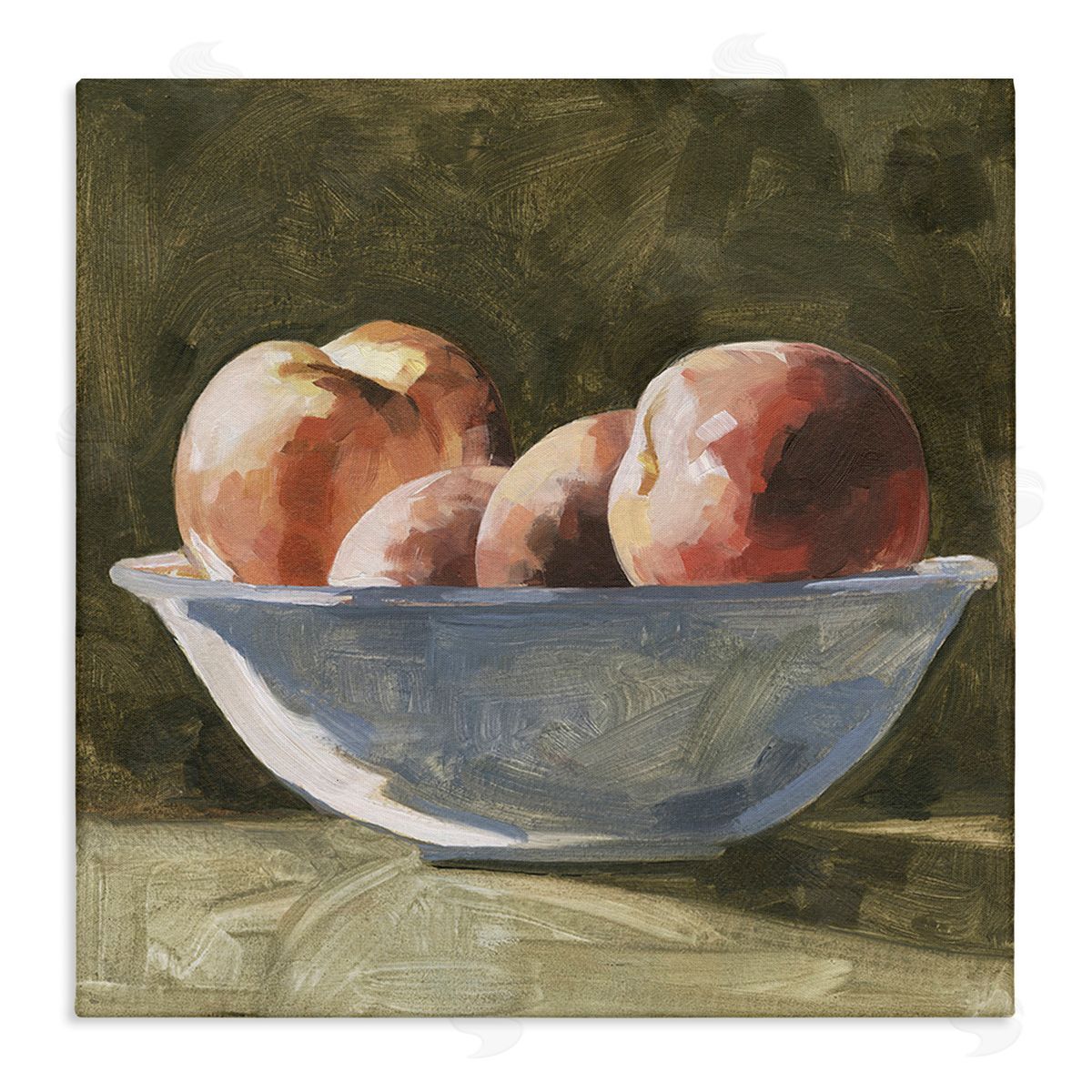 Emma Caroline Apples in Bowl Still Life Canvas Wall Art Print