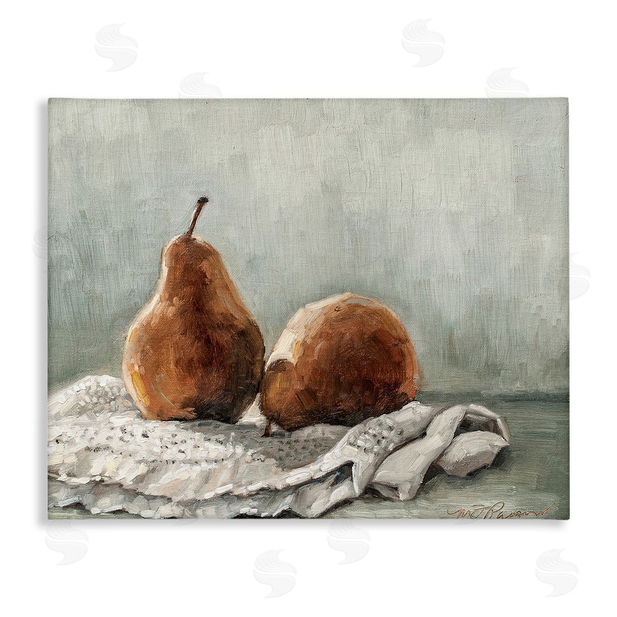 Marian Parsons Pears on Blanket Painting Canvas Wall Art Print