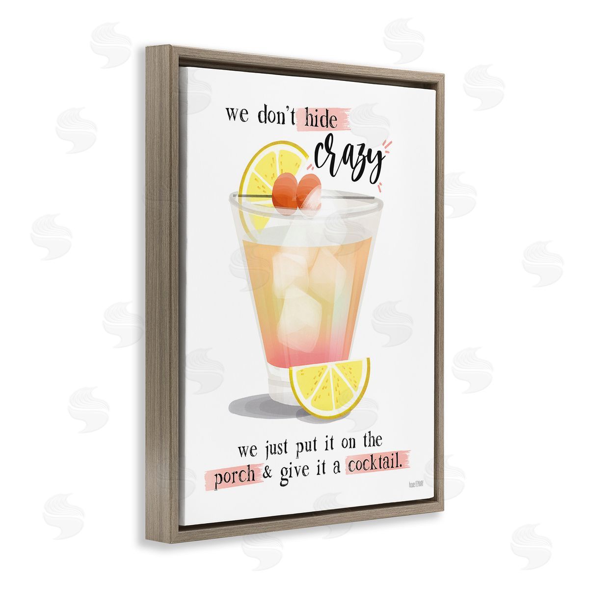 We Don't Hide Crazy Brown Floating Frame Canvas Wall Art, Home Decor by House Fenway