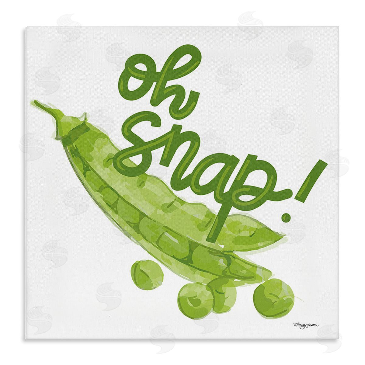 Molly Mattin Oh Snap with Peas Canvas Wall Art Print