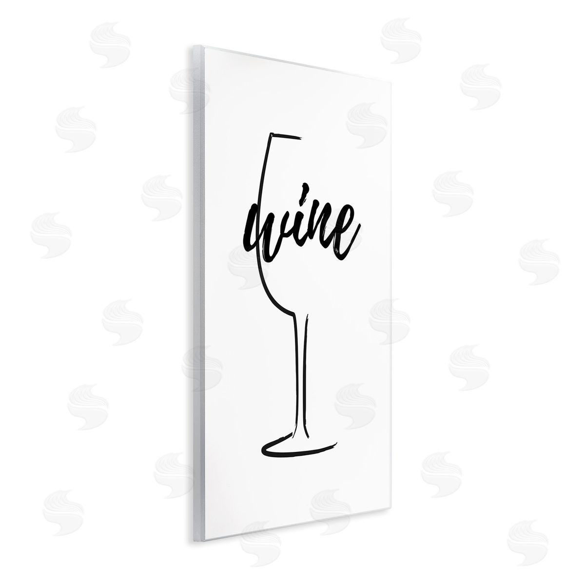 Martina Pavlova Minimal Wine Glass Wooden Wall Plaque Art Print