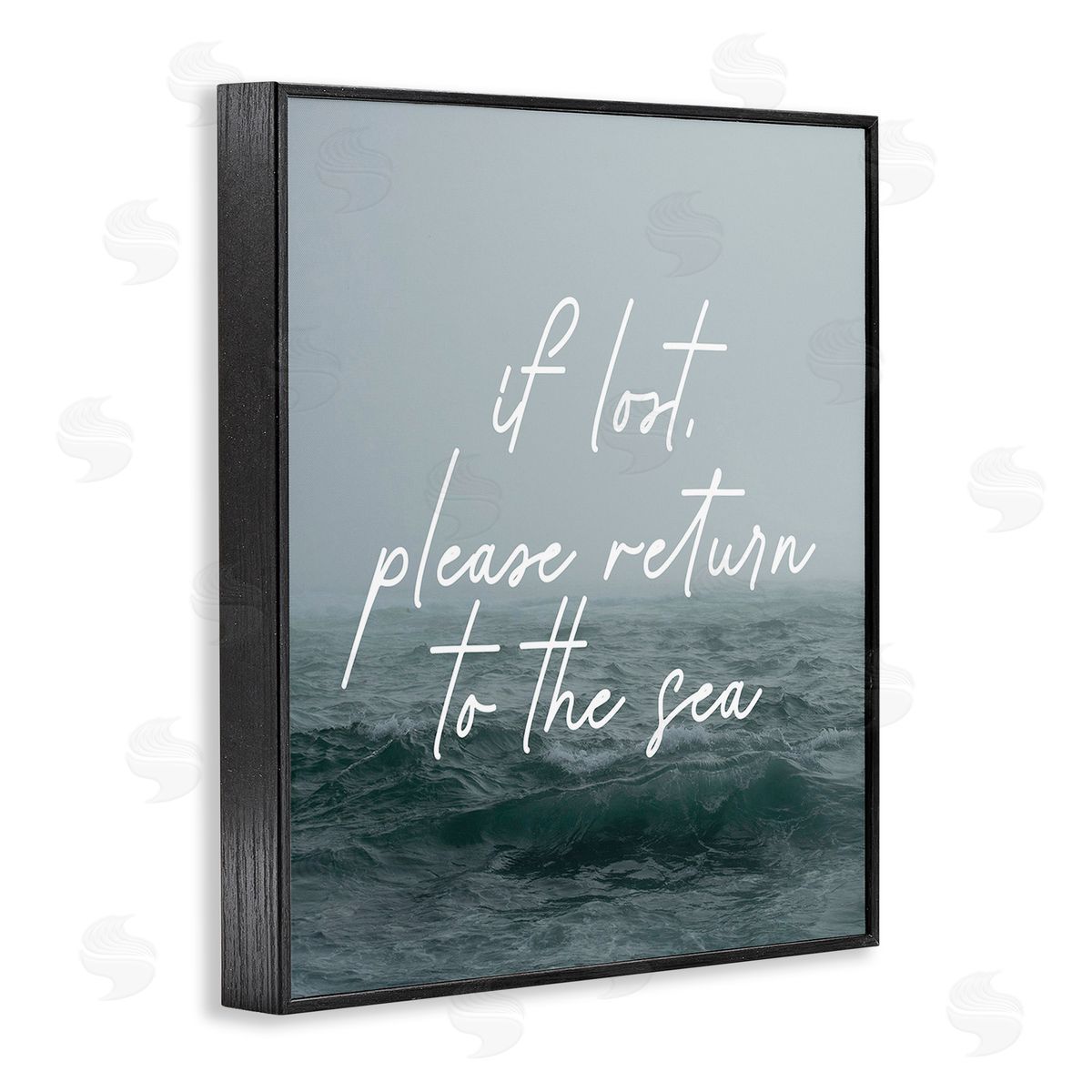 Stupell Studio Return To Sea Phrase Black Framed Giclee Wall Art Print
