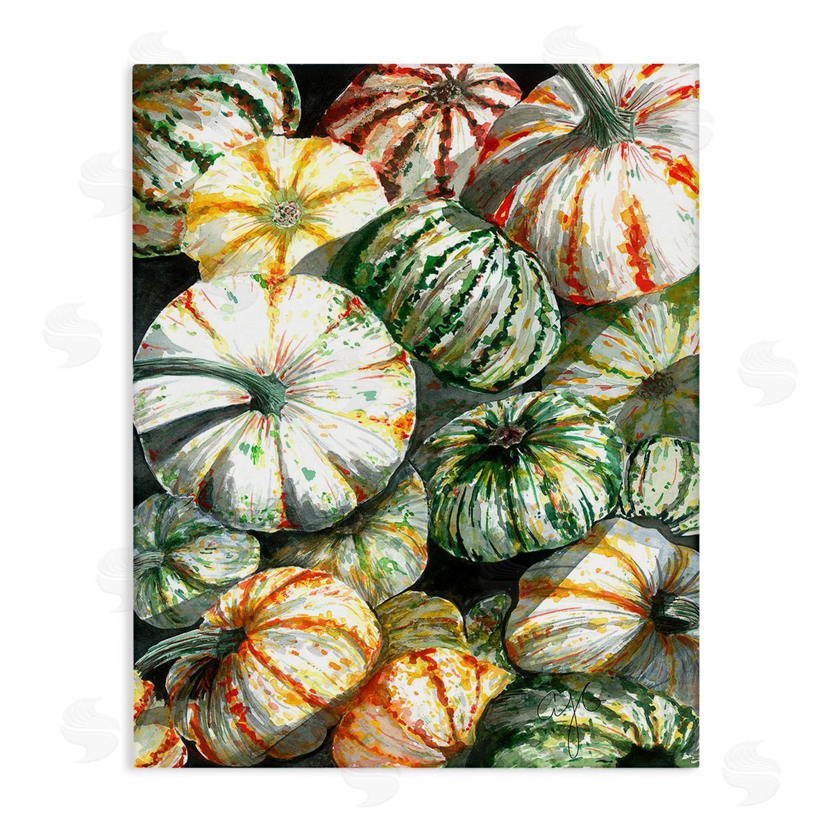 Alexandria Gilbert Kincaid Mixed Gourd Pattern Canvas Wall Art Print