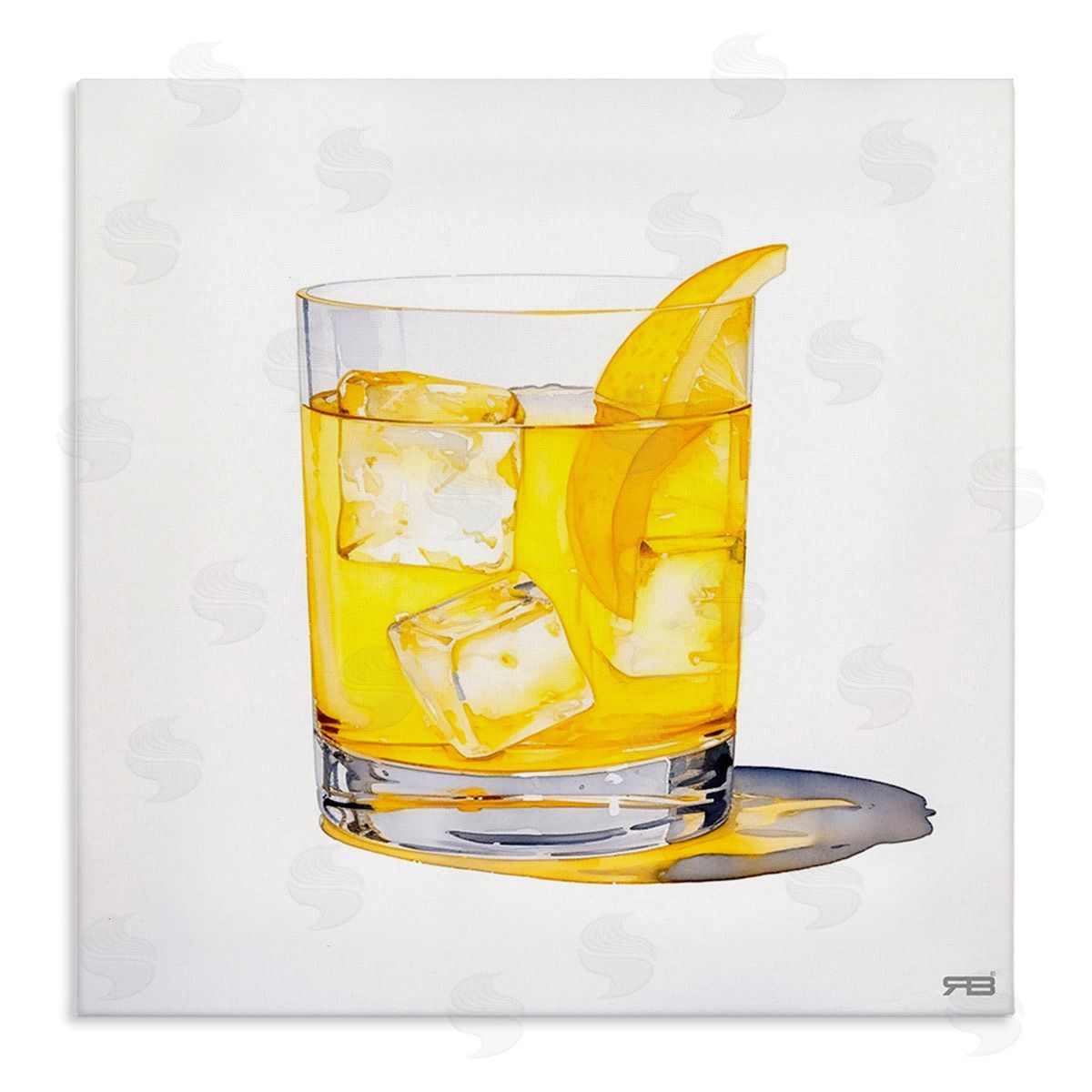 RB Liquor with Citrus Peel Canvas Wall Art Print