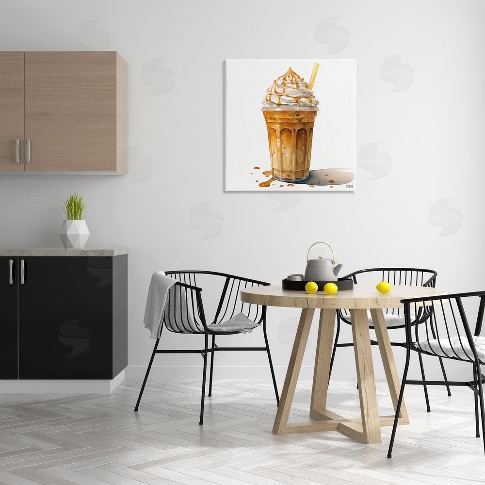 RB Coffee with Whipped Cream Canvas Wall Art Print in Room
