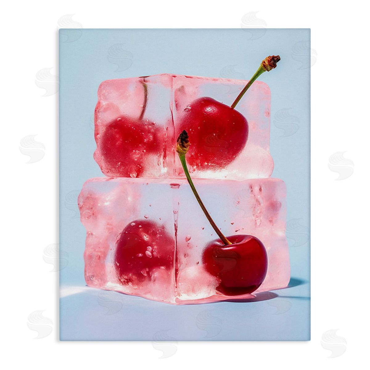 RB Cherry Ice Cubes Canvas Wall Art Print