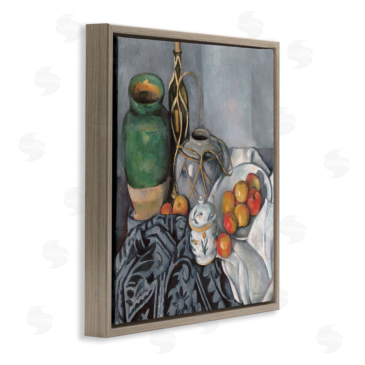 Stellar Design Studio Classic Style Still Life Brown Floating Frame Canvas Wall Art Print