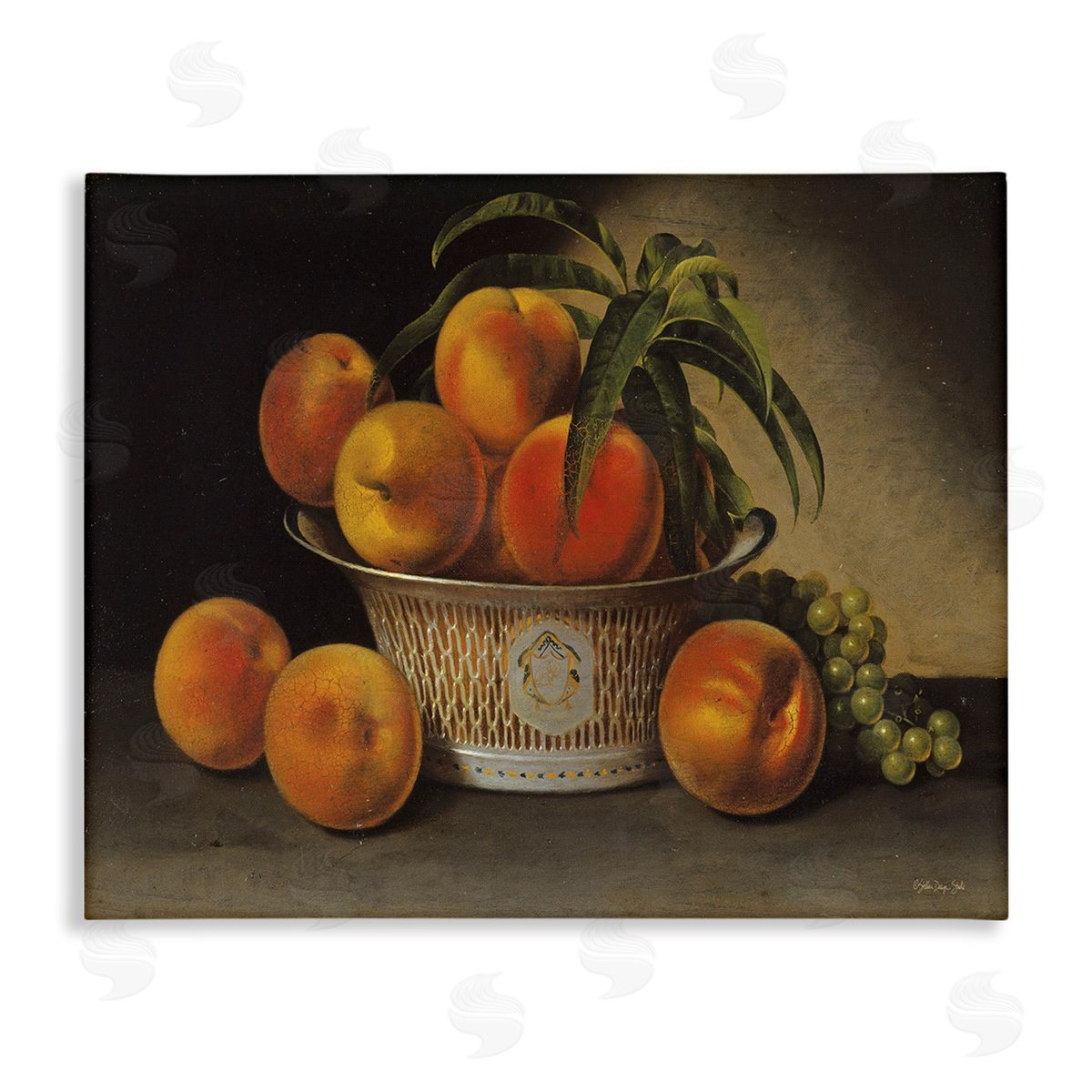 Stellar Design Studio Classic Peaches & Grapes Canvas Wall Art Print