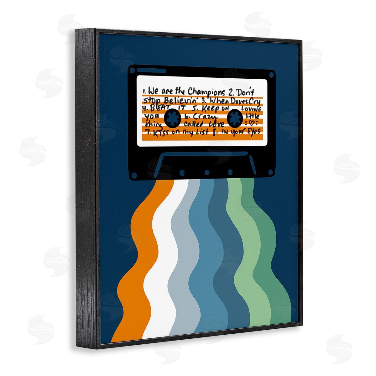 Laura Marr Mix Tape Cassette Black Framed Giclee Wall Art Print
