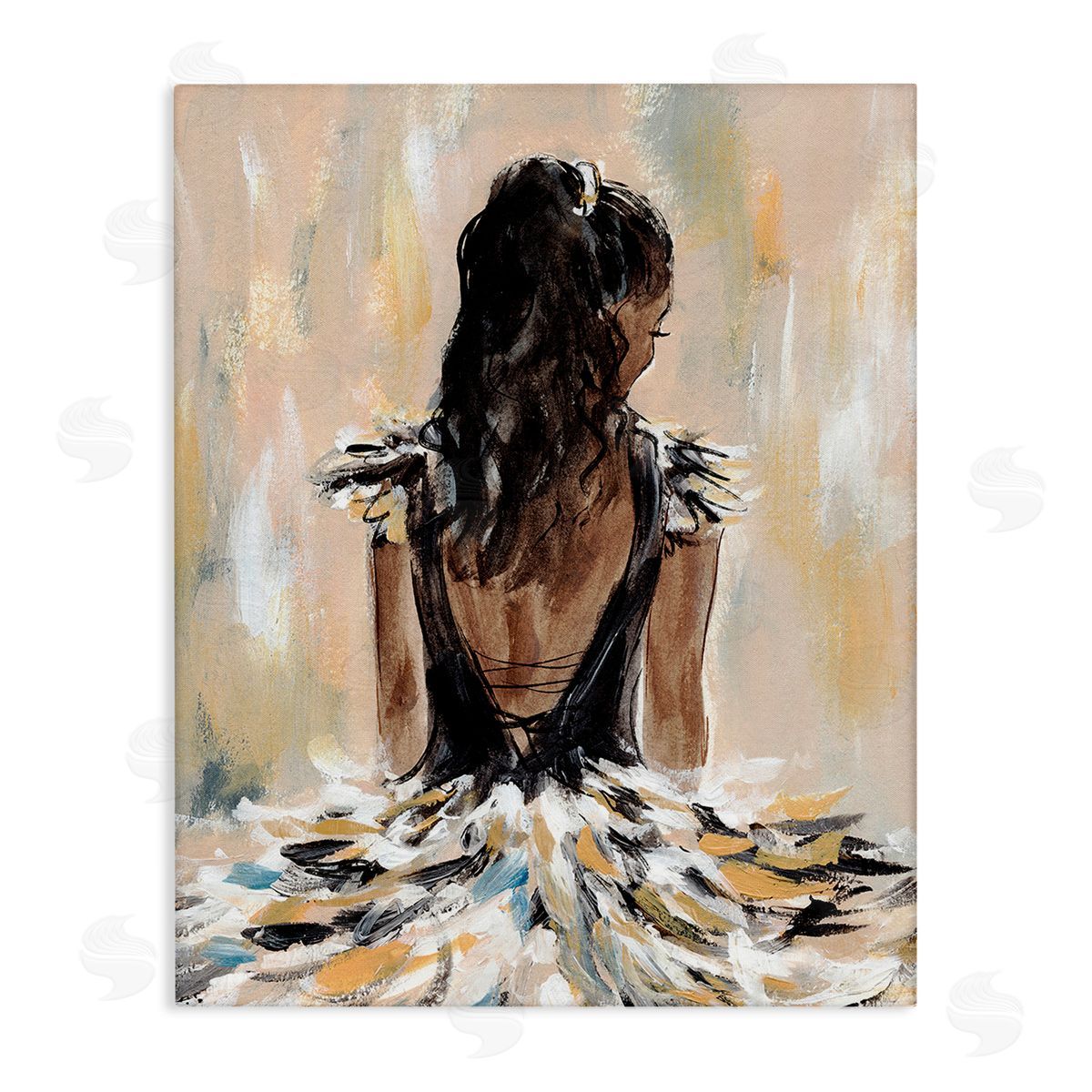 Annie Warren Fashionista in Dress Canvas Wall Art Print