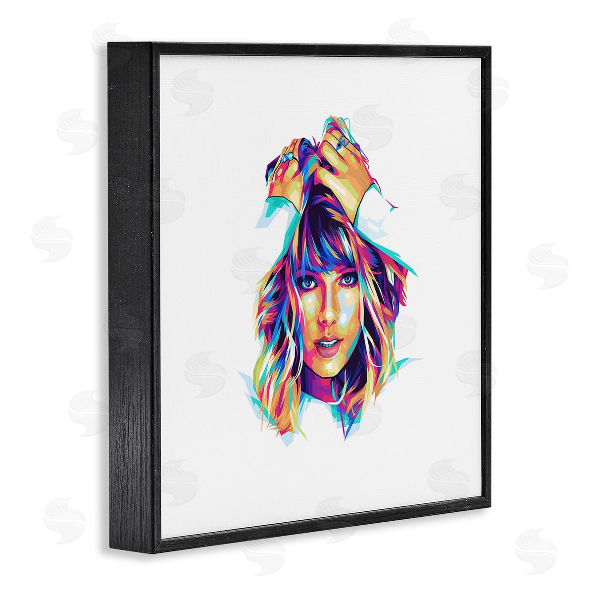 Birch & Ink Bold Taylor on White Black Framed Giclee Wall Art Print