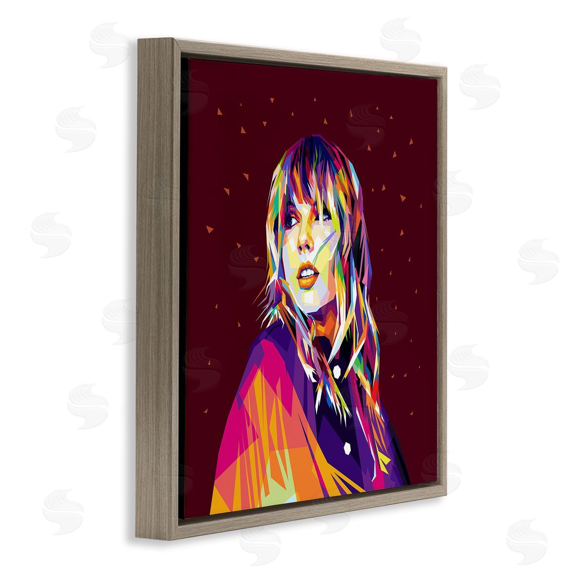 Birch & Ink Modern Hue Taylor Brown Floating Frame Canvas Wall Art Print