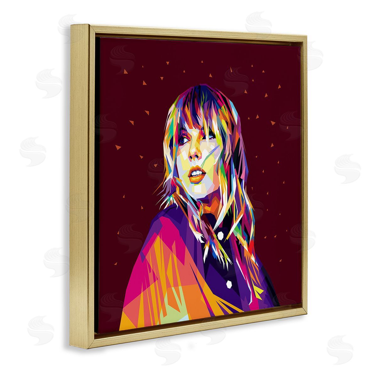 Birch & Ink Modern Hue Taylor Gold Floating Frame Canvas Wall Art Print