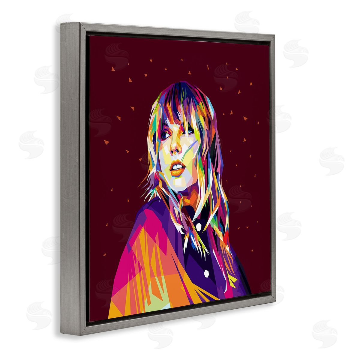 Birch & Ink Modern Hue Taylor Gray Floating Frame Canvas Wall Art Print
