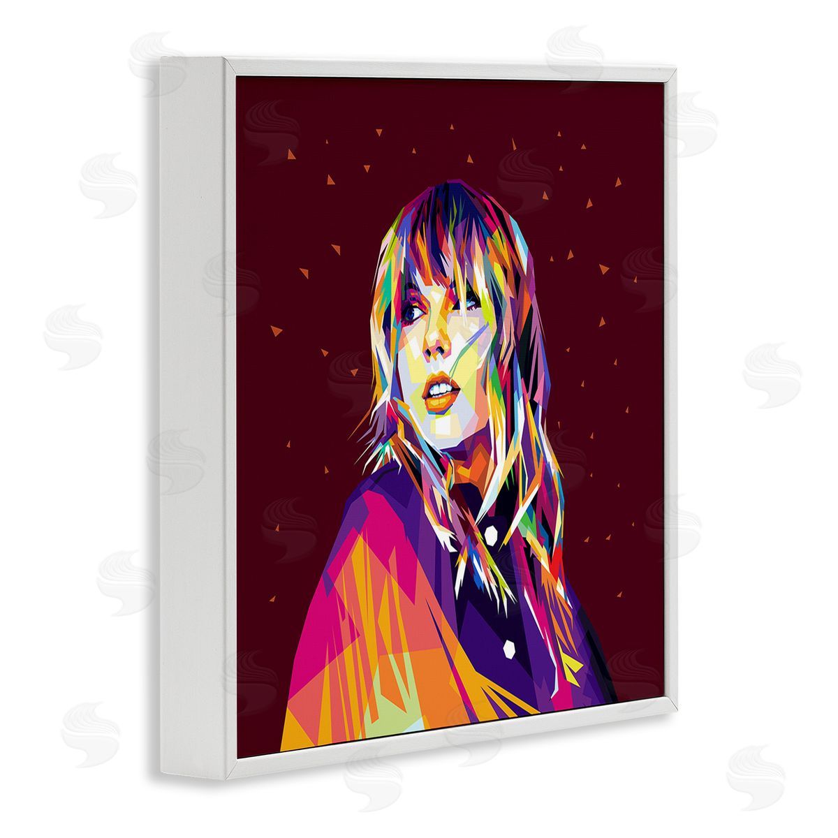 Birch & Ink Modern Hue Taylor White Framed Giclee Wall Art Print