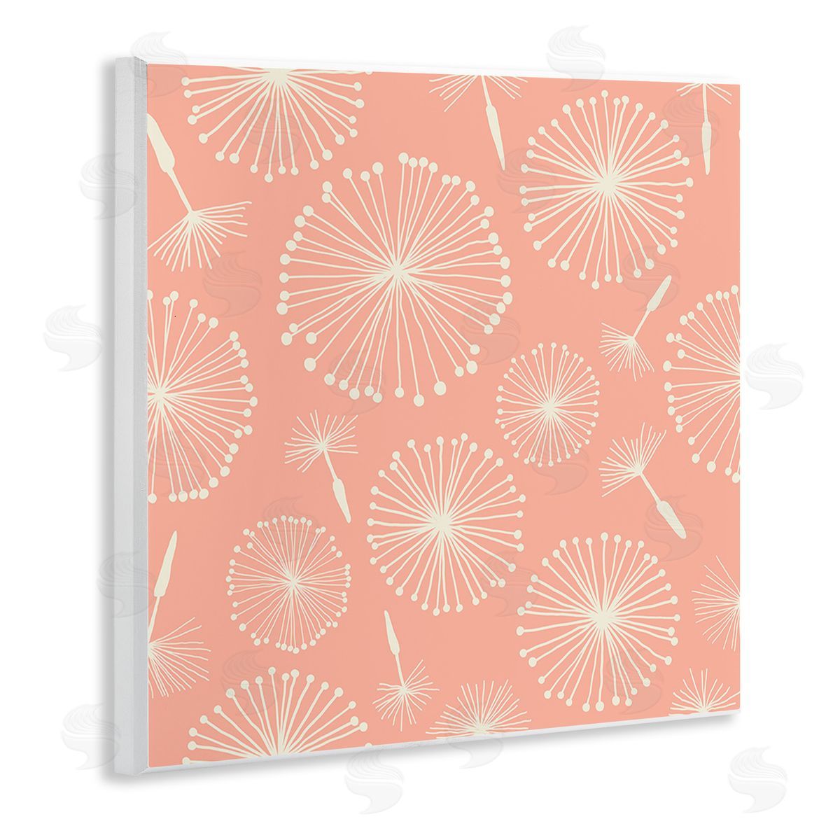 Carrie Cantwell Dandelions on Blush Wooden Wall Plaque Art Print